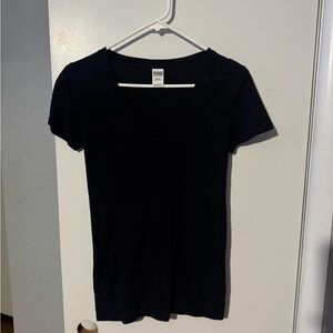 PINK Victoria's Secret Black V-Neck Tee